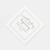 ホワモダンイト結婚ズスウィートエンディングニューベギン スタンダードランチョンナプキン (角)