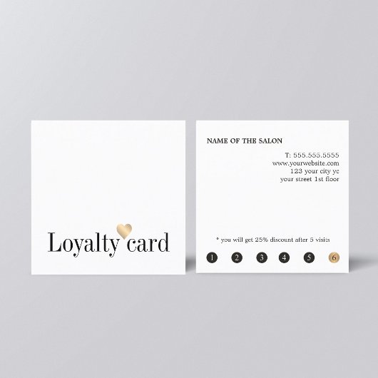 ホワモダンイト金ゴールドハート美しいロイヤリティ ロイヤリティカード