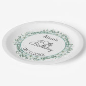 ホワモダンイト・マグノリア・グリーンリー40歳の誕生日 ペーパープレート (アングル)