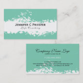 ホワモダンイト&ミントグリーングランジストライプ 名刺 (正面/裏面)