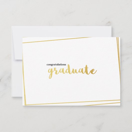 ホワモダンイト&金ゴールドのストライプのアドバイス 招待状 (裏面)