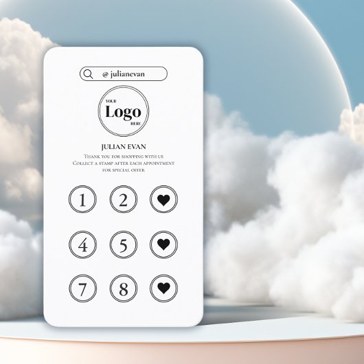 ホワモダンイトInstagramインスパイアロイヤリティカード 名刺