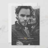 ホワモダンイミニマルシック結婚写真 セーブザデート (裏面)