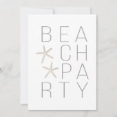 ホワモダンイミニマルトグレービーチパーティの招待状 招待状 (正面)