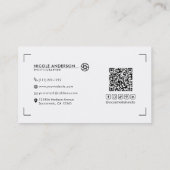 ホワモダンイミニマル・クリーン・ロゴ写真 名刺 (裏面)