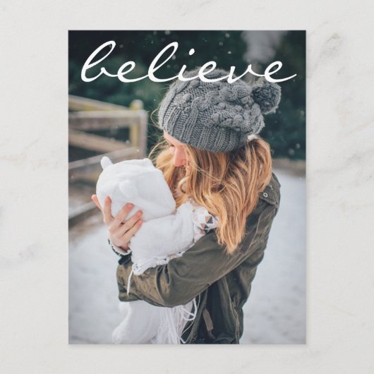 ホワモダンイ信じタイポグラフィ写真 シーズンポストカード (正面)