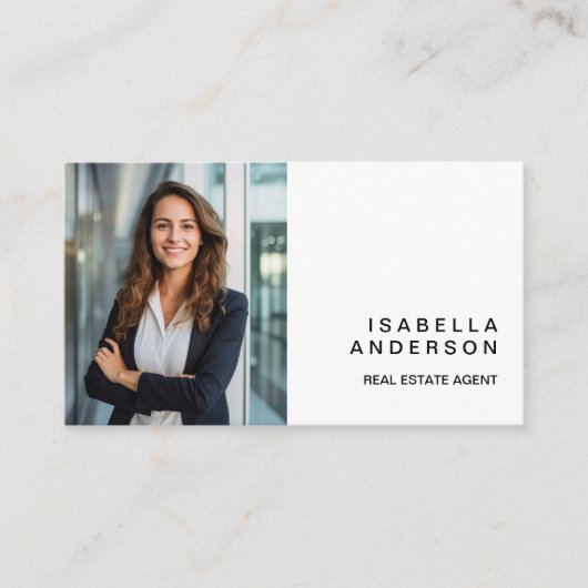 ホワモダンイ実在トエステートプロフェッショナル写真QR 名刺 (正面)