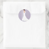 ホワモダンイ結婚トズドレス&きらきら光るブライダルシャワー ラウンドシール (バッグ)