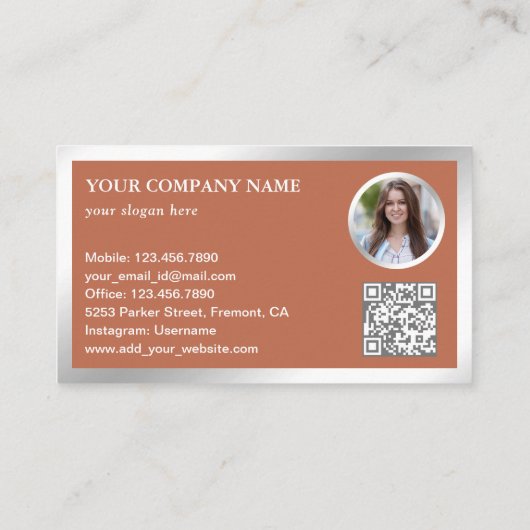 ホワモダンイTerrazzo 実在エステート写真QRコード 名刺 (裏面)