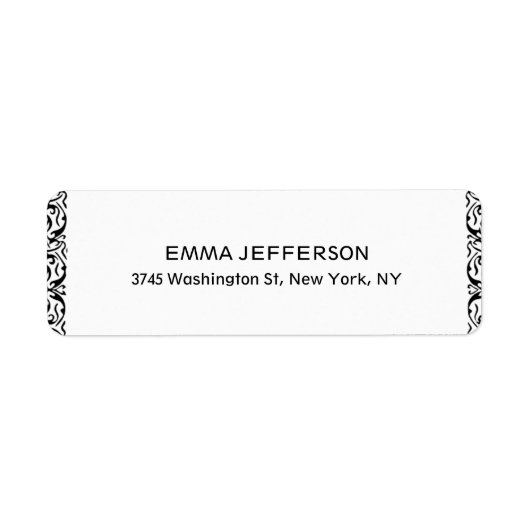 ホワモダンスタイリッシュイトトレンディーユニークフローラ ラベル (正面)