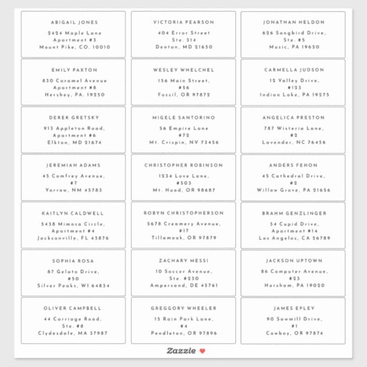 ホワモダン結婚イのゲストアドレス シール (シート)