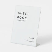 ホワモダン結婚イのゲストブック 台座サイン (正面)