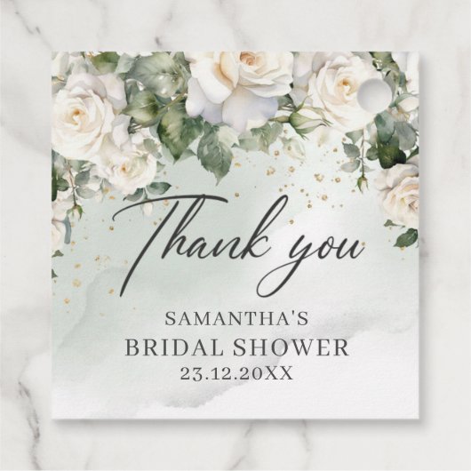 ホワユニークイエレガントトローゼズフローラガーデン緑 フェイバータグ (裏面)