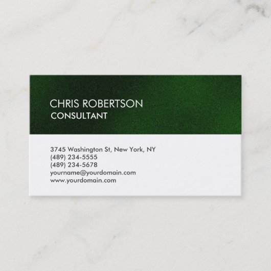 ホワユニークイトグリーンストライプ 名刺 (正面)