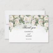 ホワユニークイトローゼスフローラガーデン結婚グリーナリー サンキューカード (正面)