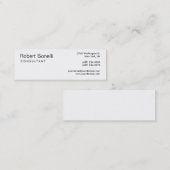 ホワユニークイモダンコンサルタント薄型名刺 スキニー名刺 (正面/裏面)