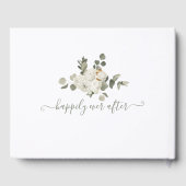 ホワ伝統的イトローズフローラ結婚ブーケ ゲストブック (裏面)