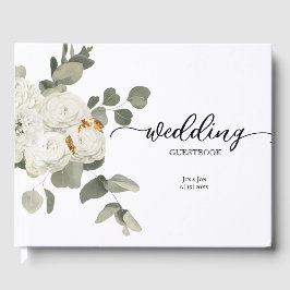 ホワ伝統的イトローズフローラ結婚ブーケ ゲストブック