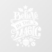 ホワ信じイトクリスマス魔法で ウィンドウサイン (シート)