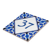 ホワ地中海のイト&ブルーハウスナンバープラーク タイル (側面)