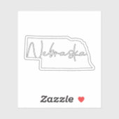 ホワ無地のイトネブラスカ州 シール (シート)