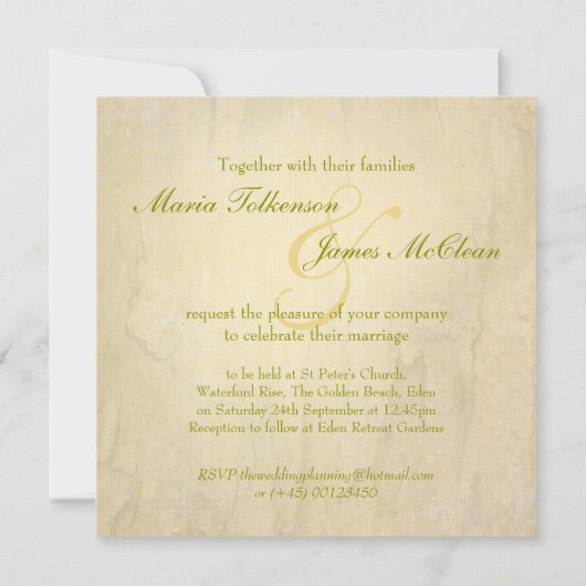 ホワ独身のイローズ結婚・バドの招待 招待状 (裏面)