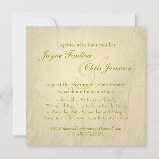 ホワ独身のイローズ結婚・バドの招待 招待状 (裏面)