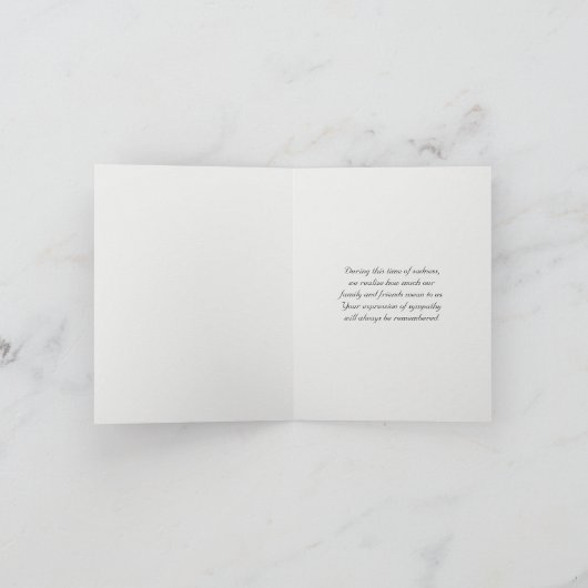 ホワ白熱［赤熱］光を放つイトデイジー悔やみや弔慰感謝してい サンキューカード (内部)