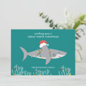 ホワ素晴らしイトクリスマスシャークフラットカード カード (スタンド正面)