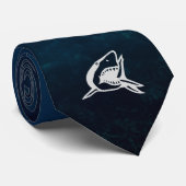 ホワ素晴らしイトシャーク写真フォントブルー海ネクタイ ネクタイ (ロール)