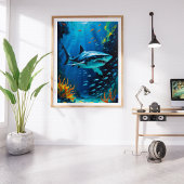 ホワ素晴らしイトシャーク海絵を描ズ鮮やか フォトプリント