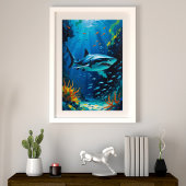 ホワ素晴らしイトシャーク海絵を描ズ鮮やか フォトプリント