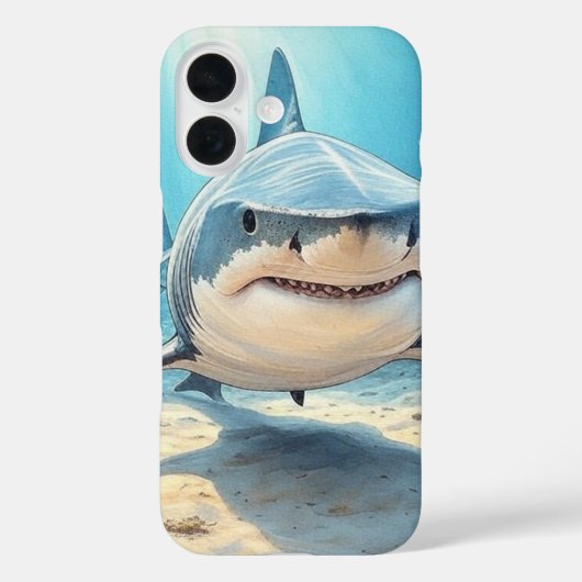 ホワ素晴らしイトシャーク海iPhone 16ケース Case-Mate iPhoneケース (裏面)