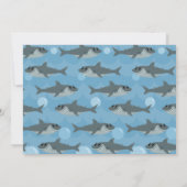 ホワ素晴らしイトシャーク誕生日パーティー招待招待状 招待状 (裏面)