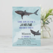 ホワ素晴らしイトシャークJawsomeチャイルド誕生日 招待状 (スタンド正面)