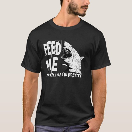 ホワ素晴らしイ食べ物を与えホークMe最大プレデター海B Tシャツ (正面)