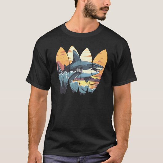 ホワ素晴らしメのサーフボード Tシャツ (正面)