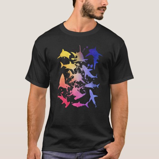 ホワ素晴らしメHammerheadサメヴィンテージグラフ Tシャツ (正面)