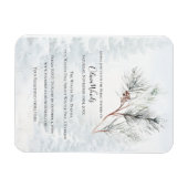 ホワ素朴イトウィンターパインブライダルシャワー マグネット (横)