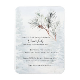 ホワ素朴イトウィンターパインブライダルシャワー マグネット