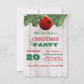 ホワ素朴イトウッドアンドパインブランチホリデイ 招待状 (正面)