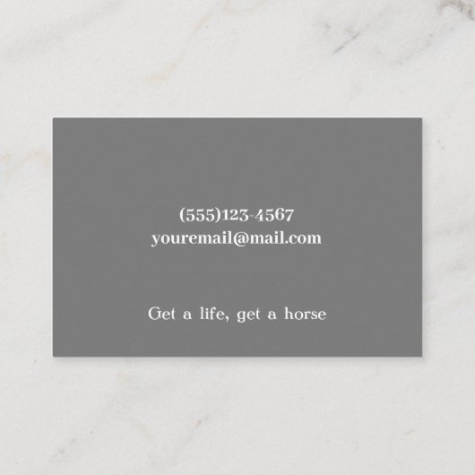 ホワ素朴イトウッドエクエストリアンホースファリアサービス 名刺 (裏面)