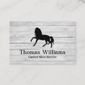 ホワ素朴イトウッドエクエストリアンホースファリアサービス 名刺 (正面)