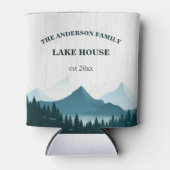 ホワ素朴イトウッドカスタムファミリーネームレイクハウス 缶クーラー (正面)