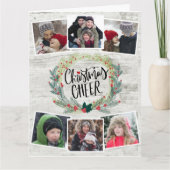 ホワ素朴イトウッドコラージュフローラリース カード (正面)