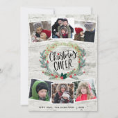 ホワ素朴イトウッドコラージュフローラリース シーズンカード (正面)