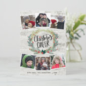 ホワ素朴イトウッドコラージュフローラリース シーズンカード (スタンド正面)