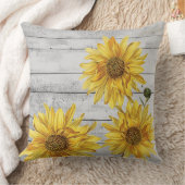 ホワ素朴イトウッドサンフラワーズ装飾用クッション クッション (ブランケット)
