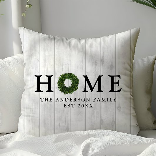 ホワ素朴イトウッドファームハウスボクウッドリースホーム クッション