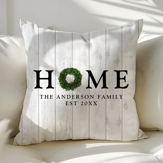 ホワ素朴イトウッドファームハウスボクウッドリースホーム クッション